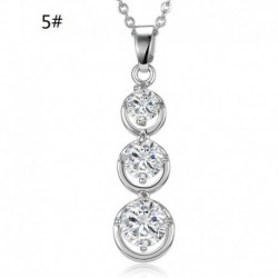 * 5 - 925 ezüst kristály cirkon medál choker lánc nyaklánc női báj ékszer ajándék
