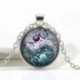 Pillangó - Vintage Retro Punk Cabochon üveg medál ezüst bronz lánc nyaklánc ékszer