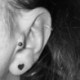 C - Ezüst Huggie Hoop fülbevaló fülpiercing Helix porc Tragus EarStud orrgyűrű