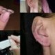 C - Ezüst Huggie Hoop fülbevaló fülpiercing Helix porc Tragus EarStud orrgyűrű