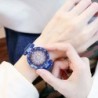 * 2 kék - Starry Sky Watch mágnespánt nélküli csat rozsdamentes acél női női ajándék