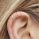 Arany- 12db / készlet - 6 pár női férfi fül mandzsettagombos fülbevaló szett nincs piercingkapocs porc fülbillentyűvel