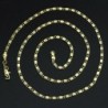24in - Nők aranyozott 18K rozsdamentes acél 2 mm-es kötéllánc nyaklánc férfi divat ajándék