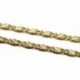 28in - Nők aranyozott 18K rozsdamentes acél 2 mm-es kötéllánc nyaklánc férfi divat ajándék