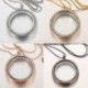* 2 Ezüst - Living Memory lebegő varázsa kristályüveg kerek medál medál nyaklánc 30mm