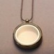* 2 Ezüst - Living Memory lebegő varázsa kristályüveg kerek medál medál nyaklánc 30mm