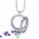 * 2 Arany - Living Memory lebegő varázsa kristályüveg kerek medál medál nyaklánc 30mm