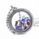 * 2 Arany - Living Memory lebegő varázsa kristályüveg kerek medál medál nyaklánc 30mm