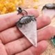 fehér - Egyesült Királyság háromszög szikla kvarc labradorit kő medál energia Reiki gyógyító amulett
