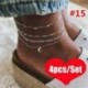 * 15 - Többrétegű Crystal Boka bokakarkötő mezítláb Sandal Beach Foot Jewellery CA
