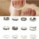 Nincs szín - 12PC-k / szett Celebrity Simple Toe Ring divat női állítható lábú strand ékszerek