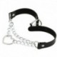 Rózsaszín - Női punk choker nyaklánc gallér PU bőr gótikus szív hosszú lánc Egyesült Királyság