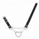 Rózsaszín - Női punk choker nyaklánc gallér PU bőr gótikus szív hosszú lánc Egyesült Királyság