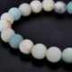 Amazonita Buddha - Unisex matt amazonit kő OM Lotus Buddha csakra Mala gyöngy jóga karkötő