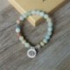 Amazonita Buddha - Unisex matt amazonit kő OM Lotus Buddha csakra Mala gyöngy jóga karkötő