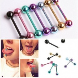 Nincs szín - 7db 14G színes műtéti acél nyelvcsúcs Helix gyűrűk Piercing testékszerek