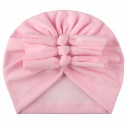 1. rózsaszín - Baba fejpántok Turbán kalap íj hajszalagok Gyerekek csecsemő sapka haj kiegészítők