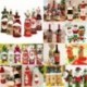Style-7 szürke karácsonyi íj (hosszú ... - Xmas borosüveg ajándék táskák hóember Mikulás karácsonyi dekoráció