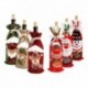 Style-7 szürke karácsonyi íj (hosszú ... - Xmas borosüveg ajándék táskák hóember Mikulás karácsonyi dekoráció