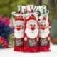 Style-7 szürke karácsonyi íj (hosszú ... - Xmas borosüveg ajándék táskák hóember Mikulás karácsonyi dekoráció