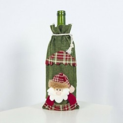 Stílus-3 zöld öregember (HxS: 30X ... - Xmas borosüveg ajándék táskák hóember Mikulás karácsonyi dekoráció flitter