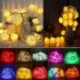 1M 10LED meleg fehér - Xmas 10 LED rózsa virág húrlámpa tündér esküvői party kerti dekoráció karácsony
