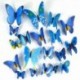 * 4 - 12db Art Decal otthoni szoba fali matricák 3D pillangó matrica dekoráció dekoráció