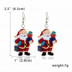 1 Mikulás - Karácsonyi nők zománcozott kristály fülbevalók Dangle Ear Stud Hook Xmas ajándék nagykereskedelem