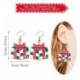 Ajándékdoboz - Karácsonyi nők zománcozott kristály fülbevalók Dangle Ear Stud Hook Xmas ajándék nagykereskedelem