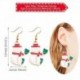 Hóember - Karácsonyi nők zománcozott kristály fülbevalók Dangle Ear Stud Hook Xmas ajándék nagykereskedelem