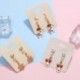 Hóember - Karácsonyi nők zománcozott kristály fülbevalók Dangle Ear Stud Hook Xmas ajándék nagykereskedelem