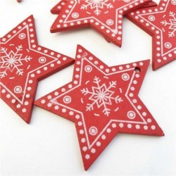 Vörös csillag 1 - 10db újévi fa címke karácsonyi ajándékfa függő lakberendezési díszek