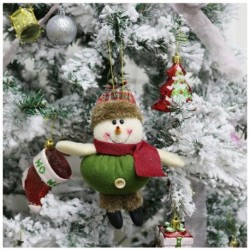 Hóember * 2 - Karácsonyi ajándék Mikulás hóember dísz fesztivál party Xmas Tree Decor Doll