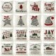 stílus 99 - 18 &quot Merry Christmas pamutvászon lakberendezési kanapé párnahuzat párnahuzat dekoráció