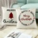 * 24 - 18 &quot Merry Christmas pamutvászon lakberendezési kanapé párnahuzat párnahuzat dekoráció