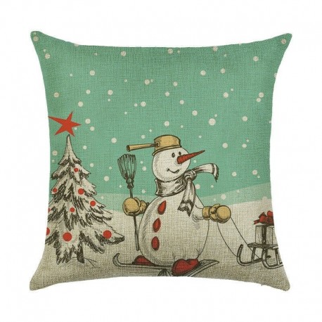 * 16 - 18 &quot Merry Christmas pamutvászon lakberendezési kanapé párnahuzat párnahuzat dekoráció