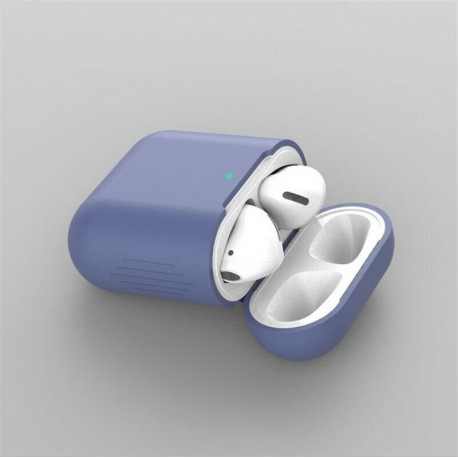 Kék (kulcstartó nélkül) - AirPods szilikon tok   kulcstartó védőbőr új AirPod 2. és 1. tokhoz