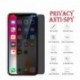 [1 csomag] iPhone 11 Pro 5.8 &quot  - [2 csomag] iPhone X XS XR XS Max Privacy Anti-Spy edzett üveg képernyővédő fólia