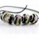 6 * - 5db SILVER MURANO GLASS BEAD Fit European Charm karkötő ékszer készítés