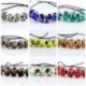 39 * - 5db SILVER MURANO GLASS BEAD Fit European Charm karkötő ékszer készítés