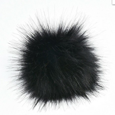 Fekete   Nyomógomb - Elegáns 12 cm-es barkácsolás aranyos műnyúl szőrme Pom Pom labda pompom kötő kalap kiegészítők