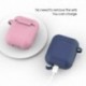 Világos lila (kulcstartó nélkül ... - AirPods szilikon tok védőfedél   kulcstartó az Apple AirPod töltőtokhoz