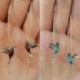 Ezüst Pillangó - Elegáns szimulációs kolibri ménes fülbevalók női csepp dangle ékszer nagykereskedelem