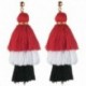 * 19 - Divat cseh ékszerek elegáns bojt fülbevalók hosszú csap csepp dangle nők