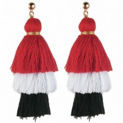 * 19 - Divat cseh ékszerek elegáns bojt fülbevalók hosszú csap csepp dangle nők