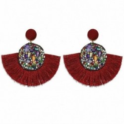 * 228 - Divat cseh ékszerek elegáns bojt fülbevalók hosszú csap csepp dangle nők