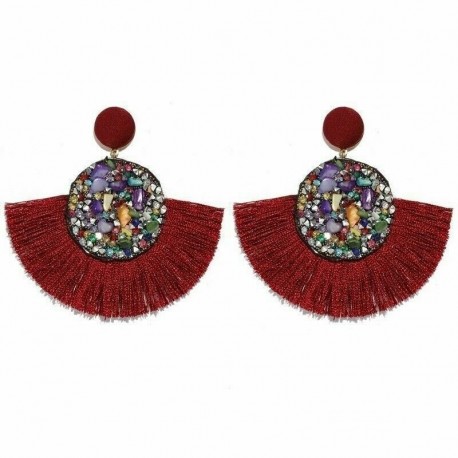* 228 - Divat cseh ékszerek elegáns bojt fülbevalók hosszú csap csepp dangle nők