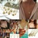 * 115 Gold Star Choker lánc - HOT Nők többrétegű hosszú lánc medál Crystal Choker nyaklánc ékszer ajándék