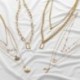 * 22 Boho Crystal Star gonosz szem ... - Divat többrétegű choker nyaklánc Star Moon Lock lánc női nyári ékszerek ÚJ