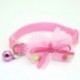 * 1 rózsaszínű - Csokornyakkendő állítható cica nyakkendő gallér Bowknot Dot Bell Cat kisállat kiskutya